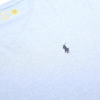 POLO RALPH LAUREN Mens Blue V-Neck Cotton T-Shirt XL Classic