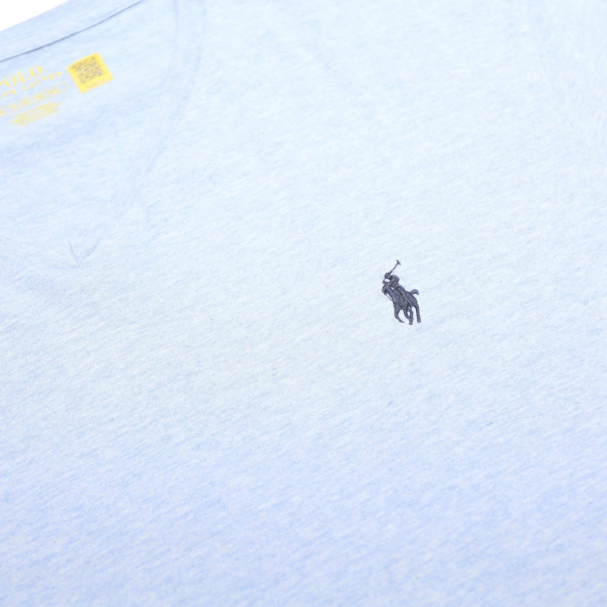 POLO RALPH LAUREN Mens Blue V-Neck Cotton T-Shirt XL Classic