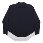 TED BAKER Womens Navy & White Plain Pullover Crew Neck Basic Knit M Layered Look