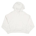 NIKE Womens White Hoodie XS Cotton Blend Pullover Logo Drawstring Hood