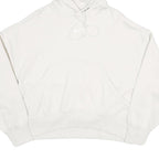 NIKE Womens White Hoodie XS Cotton Blend Pullover Logo Drawstring Hood