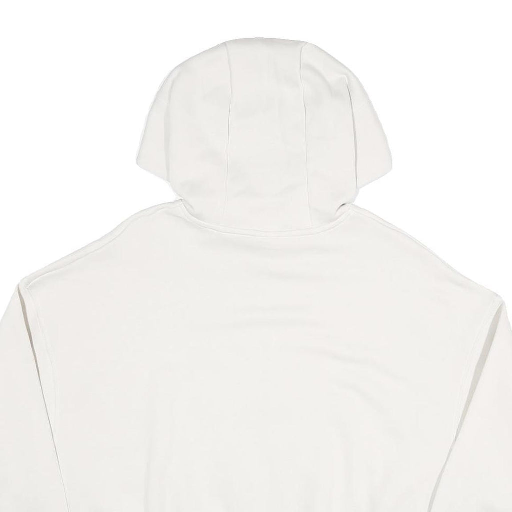 NIKE Womens White Hoodie XS Cotton Blend Pullover Logo Drawstring Hood