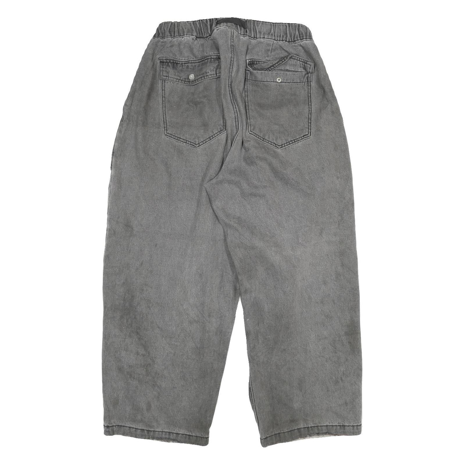 MINIMAL PROJECT Womens Grey Relaxed Wide-Leg Denim Light W28 L26 Cotton Blend