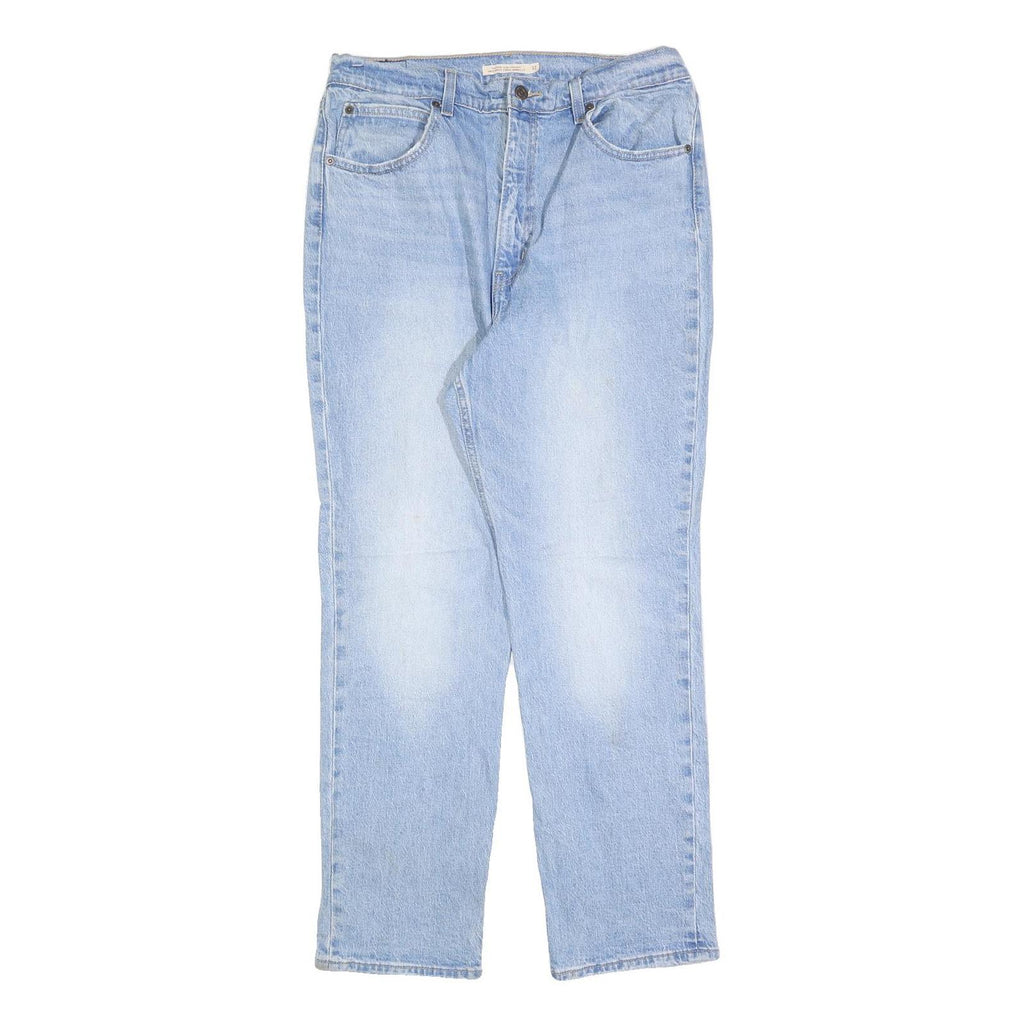 LEVI'S Womens Regular Fit Blue Denim Straight Jeans Cotton Blend W32 L29 Classic