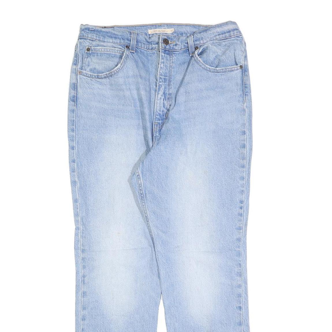 LEVI'S Womens Regular Fit Blue Denim Straight Jeans Cotton Blend W32 L29 Classic