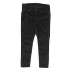 LEVI'S Womens Cotton Blend Black Slim Skinny Trousers W32 L28 Zip Closure