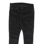 LEVI'S Womens Cotton Blend Black Slim Skinny Trousers W32 L28 Zip Closure