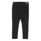 LEVI'S Womens Cotton Blend Black Slim Skinny Trousers W32 L28 Zip Closure