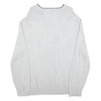 NAUTICA Mens Grey Cotton Blend Plain Jumper Crew Neck Basic Knit XL Casual