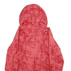 COLUMBIA Womens Red Polyester Outdoor Jacket S Zip Hooded Printed