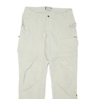 COLUMBIA Mens Regular Fit Beige Outdoor Cargo Trousers W30 L29 Zip Polyester