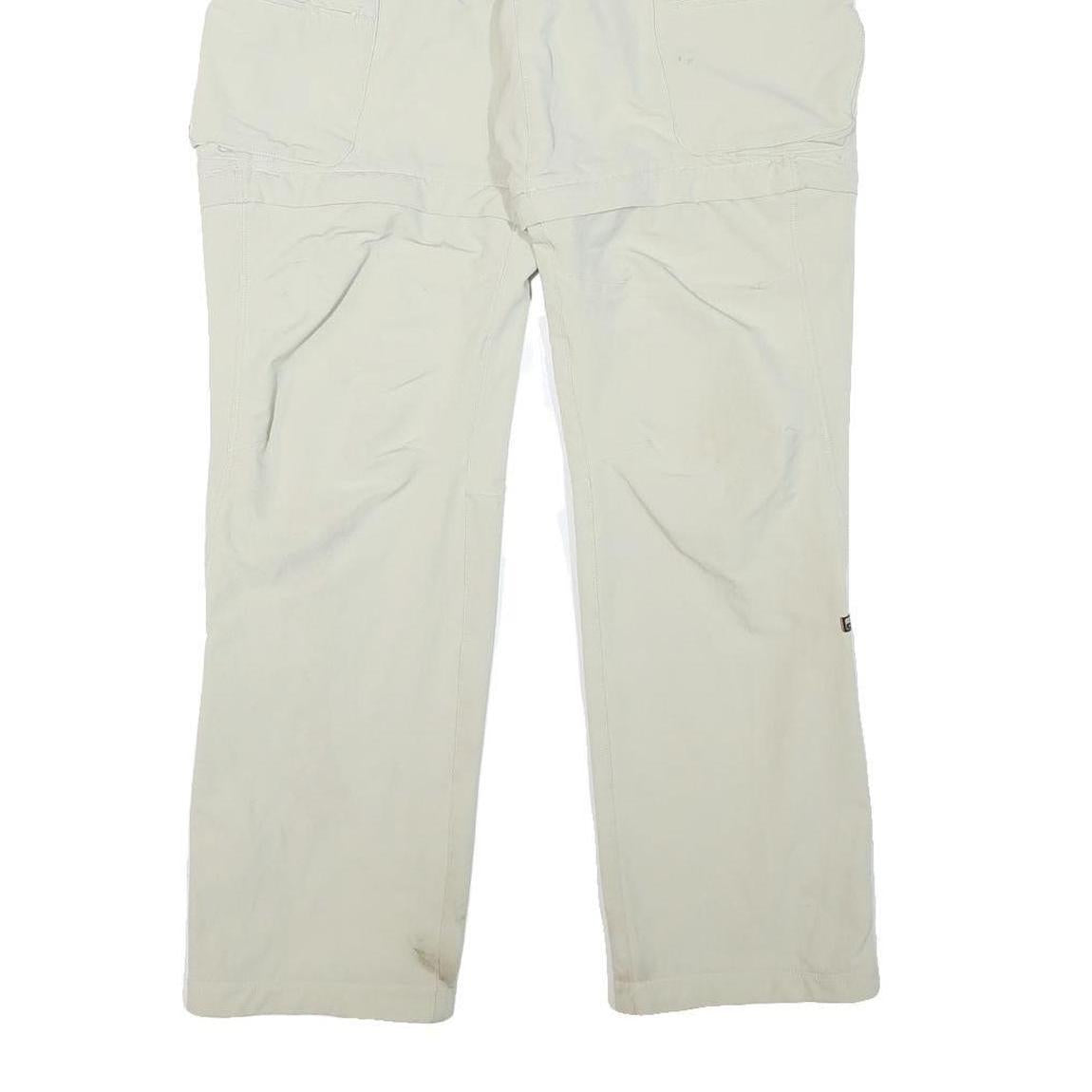 COLUMBIA Mens Regular Fit Beige Outdoor Cargo Trousers W30 L29 Zip Polyester