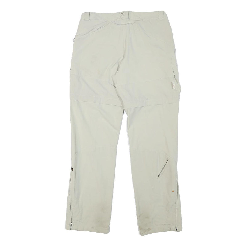 COLUMBIA Mens Regular Fit Beige Outdoor Cargo Trousers W30 L29 Zip Polyester