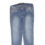 ANGELS Womens Regular Fit Blue Denim Jeans W36 L29 Zip Casual Stylish
