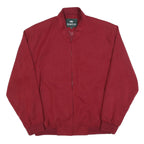 KINGFIELD Mens Red Jacket L Polyester Plain Zip Bomber Casual Outerwear
