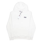 FILA Mens White Pullover Hoodie XS Drawstring Hood Casual Cotton Blend