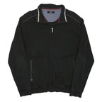 BUGATTI Mens Black Cotton Blend Zip Jacket M Casual Lightweight Comfortable