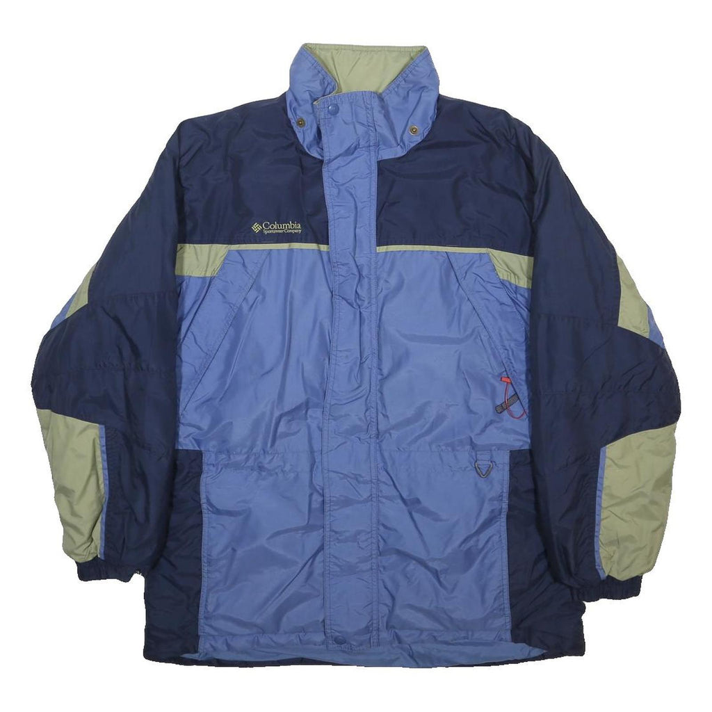 COLUMBIA Womens Blue & Green Fire Ridge Synthetic Jacket XL Sport Outdoor Zip