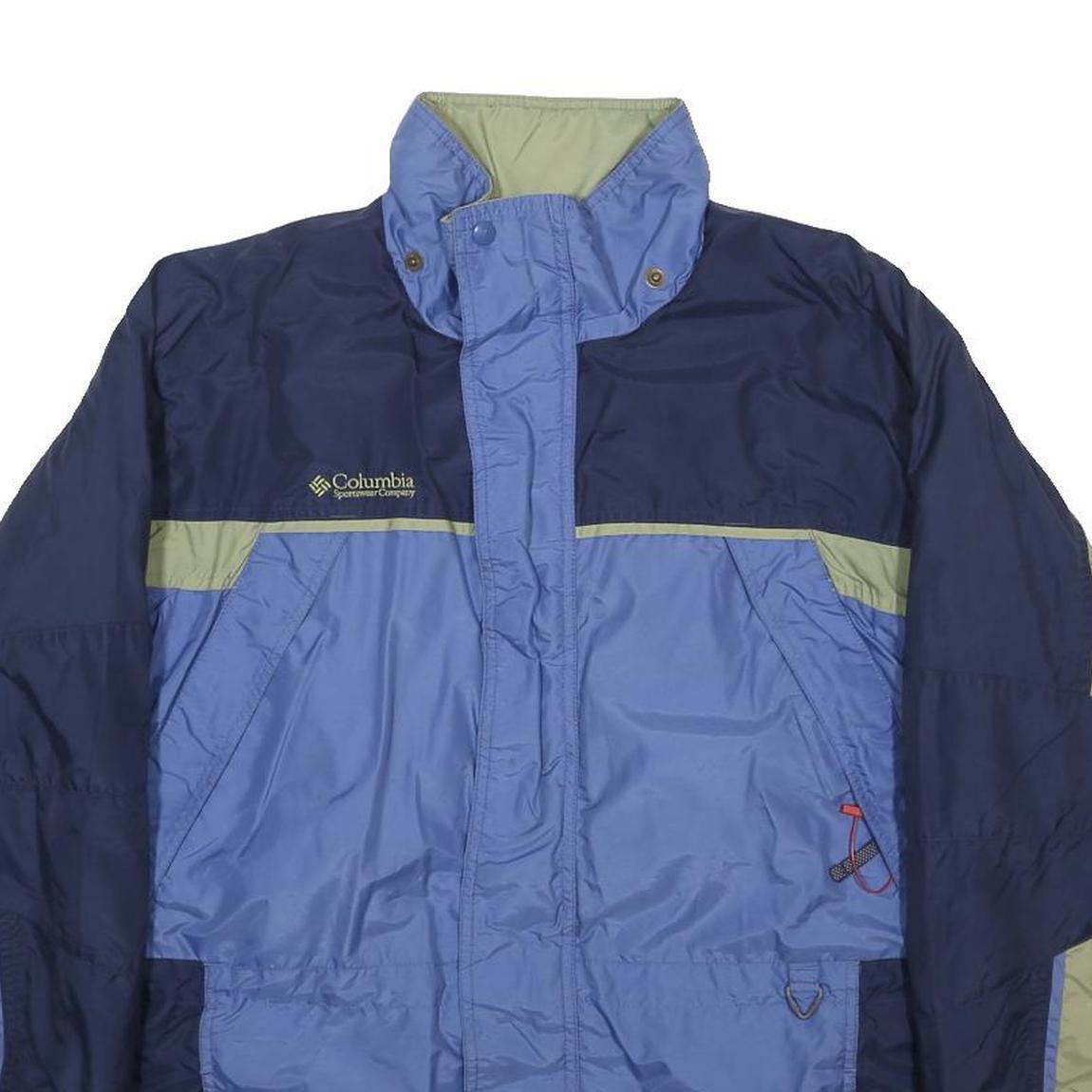 COLUMBIA Womens Blue & Green Fire Ridge Synthetic Jacket XL Sport Outdoor Zip
