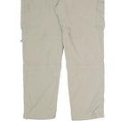 C&A Mens Relaxed Beige Polyester Blend Zip Cargo Trousers W36 L30 Outdoor