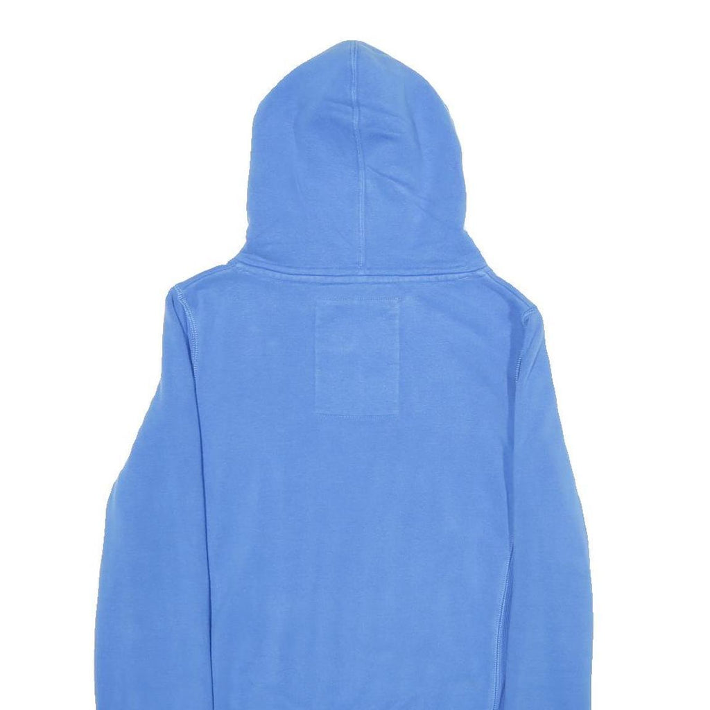 DIESEL Womens Blue Hoodie M Cotton Blend Pullover with Kangaroo Pocket