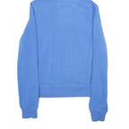 DIESEL Womens Blue Hoodie M Cotton Blend Pullover with Kangaroo Pocket