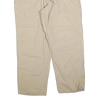 CARHARTT Mens Relaxed Beige Cotton Blend Trousers W42 L32 Workwear Zip