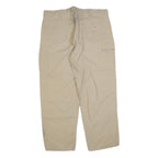 CARHARTT Mens Relaxed Beige Cotton Blend Trousers W42 L32 Workwear Zip