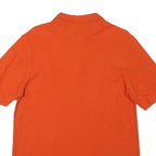 CHAPS Mens Orange Short Sleeve Plain M Cotton Blend Polo Shirt Casual Classic