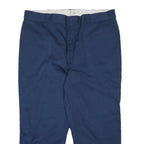 DICKIES Lined Mens Cotton Blend Navy Regular Fit Straight Leg Trousers W41 L25