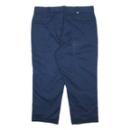 DICKIES Lined Mens Cotton Blend Navy Regular Fit Straight Leg Trousers W41 L25