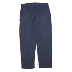 CARHARTT Mens Cotton Blend Navy Relaxed Straight Trousers W40 L34 Workwear