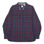 LEVI'S Mens Blue & Red Cotton Check Shirt M Button Front Long Sleeve Casual
