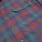 LEVI'S Mens Blue & Red Cotton Check Shirt M Button Front Long Sleeve Casual