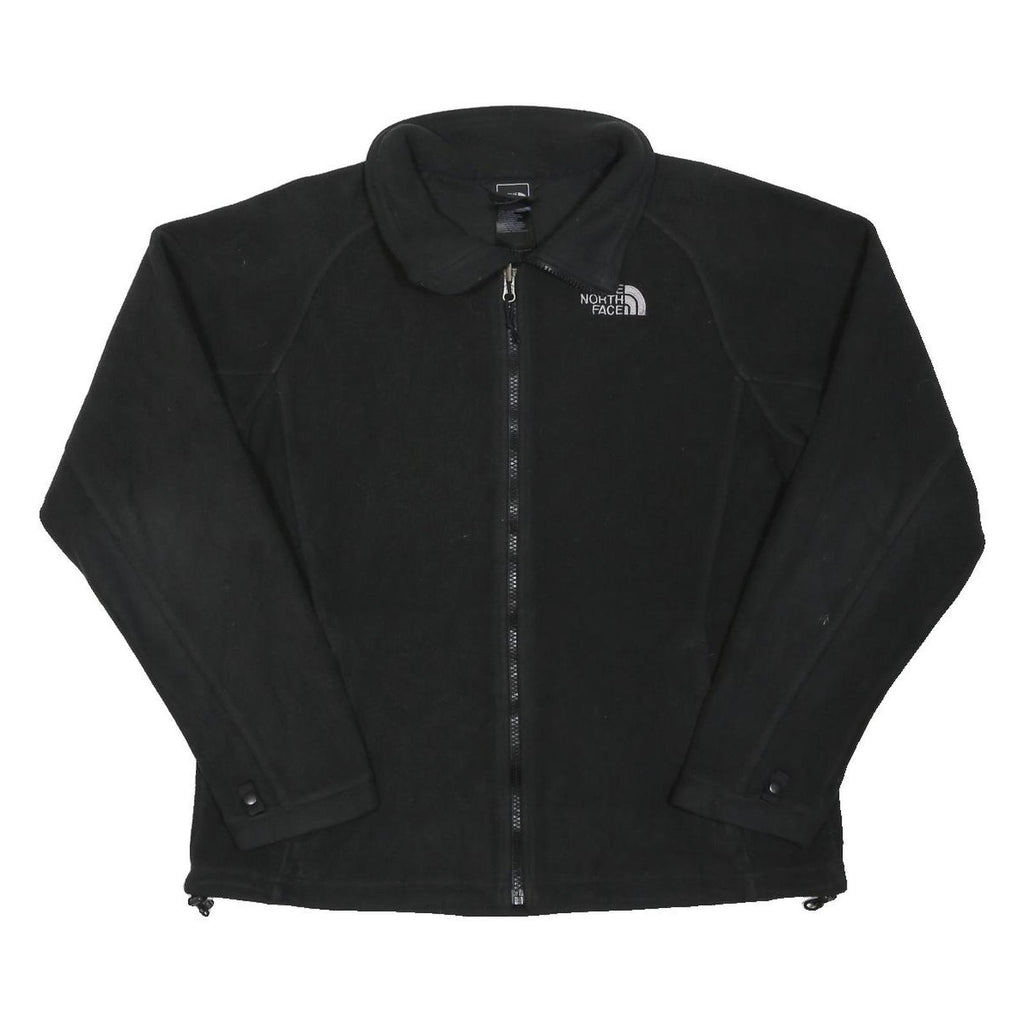 THE NORTH FACE Womens Black Jacket L Polyester Blend Plain Outdoor Zip Fleece