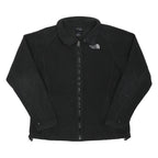 THE NORTH FACE Womens Black Jacket L Polyester Blend Plain Outdoor Zip Fleece