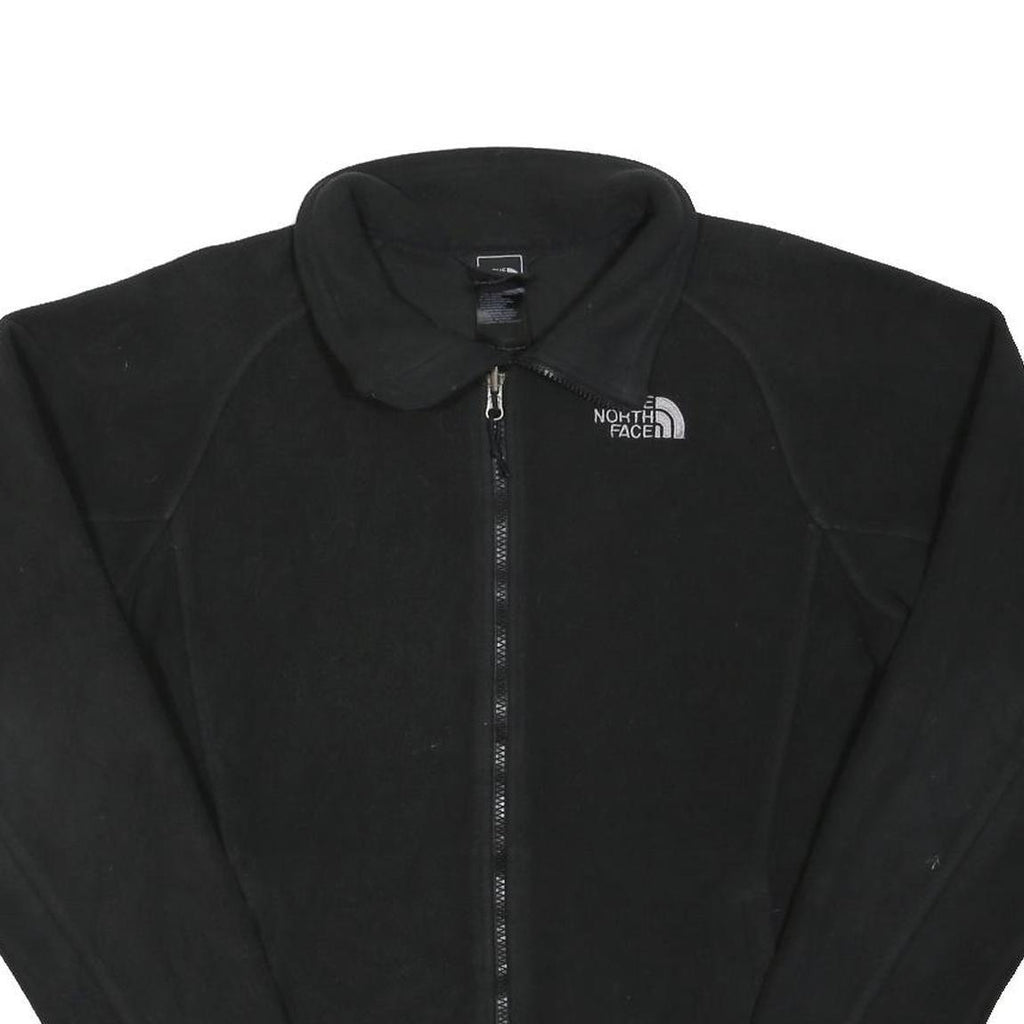 THE NORTH FACE Womens Black Jacket L Polyester Blend Plain Outdoor Zip Fleece