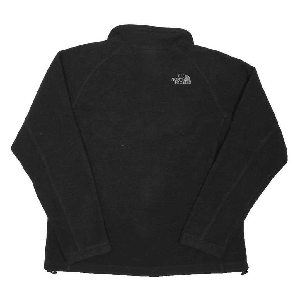 THE NORTH FACE Womens Black Jacket L Polyester Blend Plain Outdoor Zip Fleece