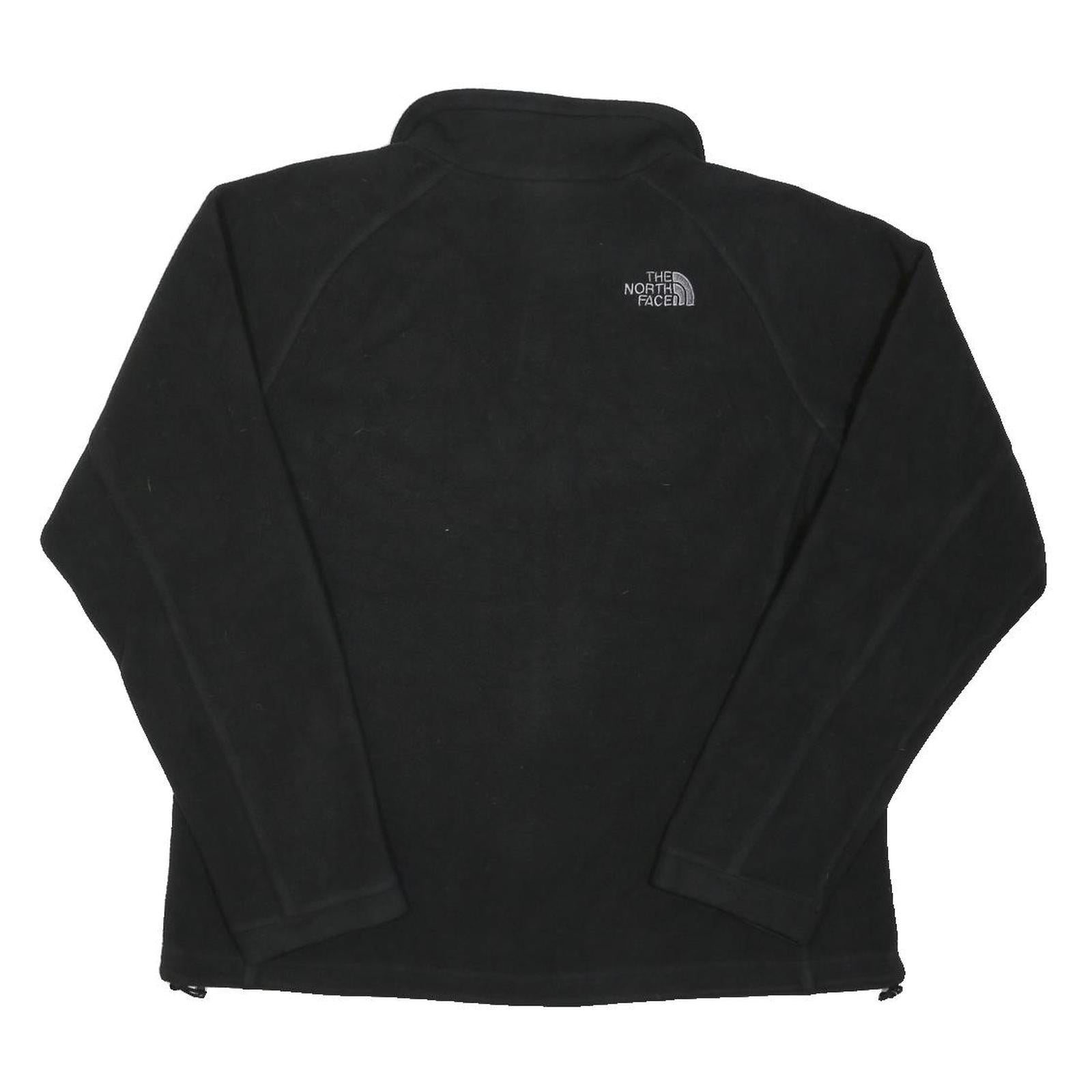 THE NORTH FACE Womens Black Jacket L Polyester Blend Plain Outdoor Zip Fleece