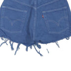 LEVI'S Womens Shorts Blue Casual S W28 Distressed Raw Hem Buttons