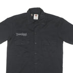 DICKIES Mens Black Disneyland Resort Work Shirt S Cotton Blend Short Sleeve