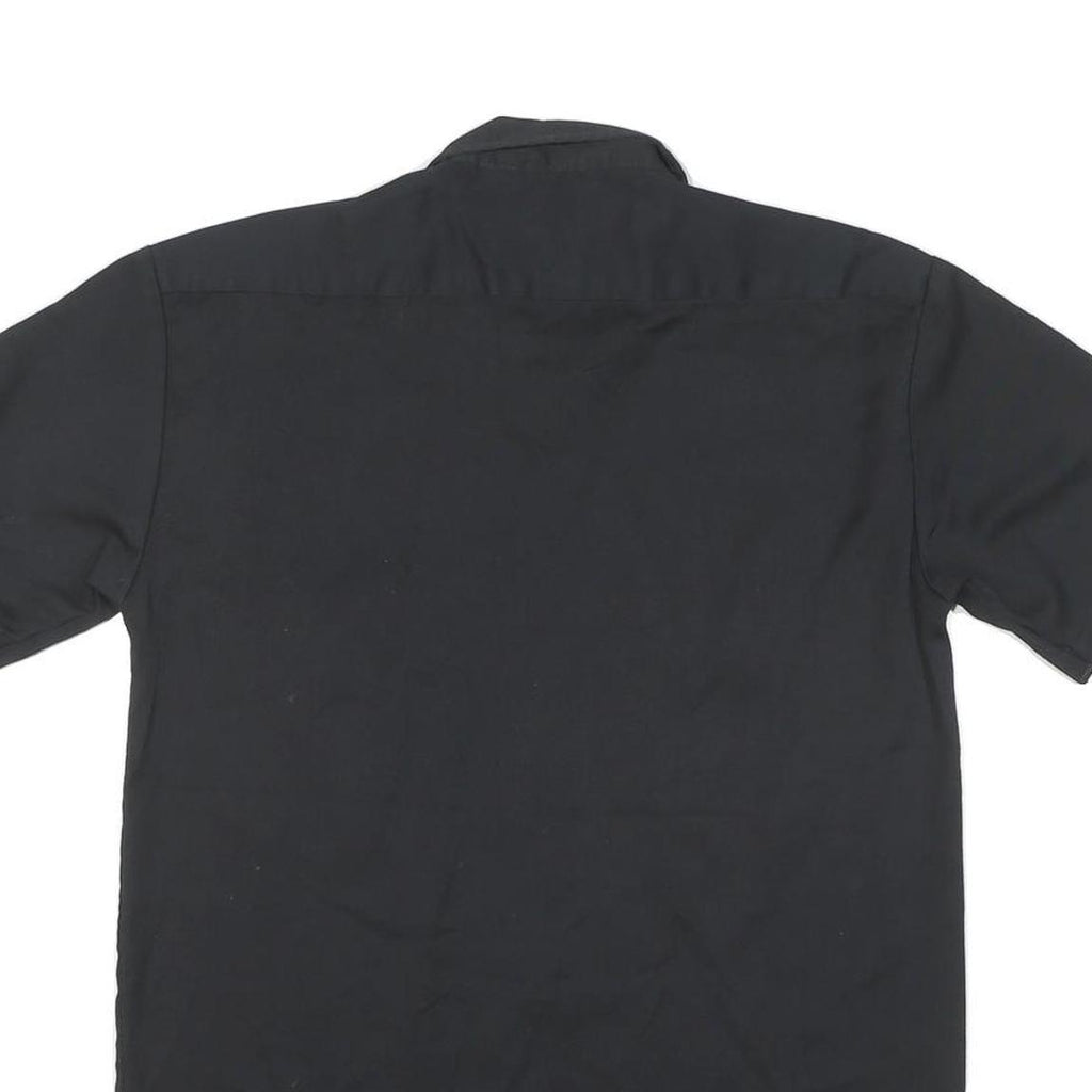 DICKIES Mens Black Disneyland Resort Work Shirt S Cotton Blend Short Sleeve