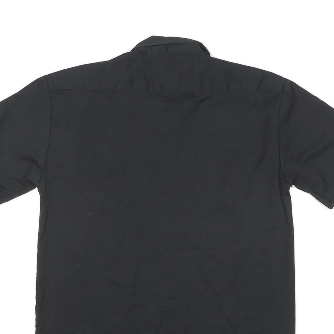 DICKIES Mens Black Disneyland Resort Work Shirt S Cotton Blend Short Sleeve