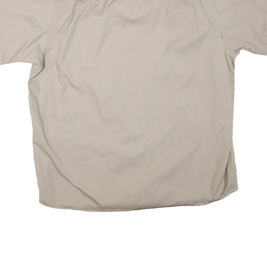 WRANGLER Mens Beige Short Sleeve Shirt M Cotton Blend Casual Button Up