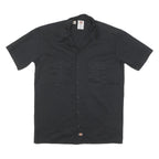 DICKIES Mens Black Work Shirt Cotton Blend Short Sleeve M Utility Casual
