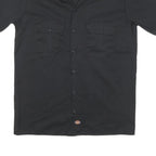 DICKIES Mens Black Work Shirt Cotton Blend Short Sleeve M Utility Casual