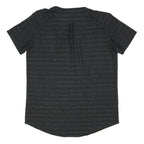 REISS Womens Black Printed Top Short Sleeve V Neck M Stylish Comfortable