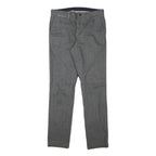 TOMMY HILFIGER Mens Grey Slim Straight Trousers Cotton Blend W30 L30 Formal