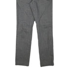 TOMMY HILFIGER Mens Grey Slim Straight Trousers Cotton Blend W30 L30 Formal