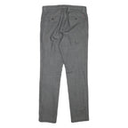 TOMMY HILFIGER Mens Grey Slim Straight Trousers Cotton Blend W30 L30 Formal